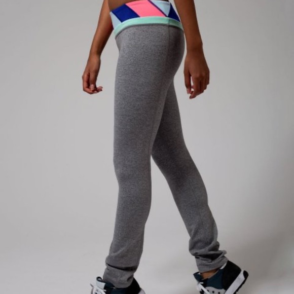 Ivivva Lululemon Heathered Slate Ambition Quilt Skinny Dedication Pants Size 14 - Picture 2 of 12